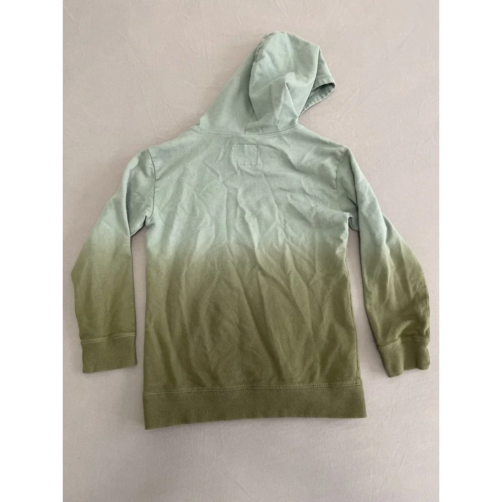 OshKosh B'gosh Boys Green Ombre Dip Dye Hoodie Size 8